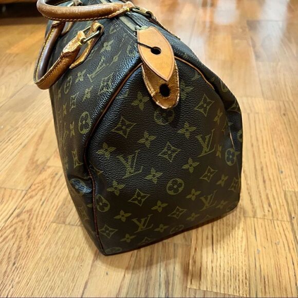 LOUIS VUITTON SPEEDY 35 classic monogram  vintage 91 *AUTHENTIC *Make an offer! - Picture 11 of 14